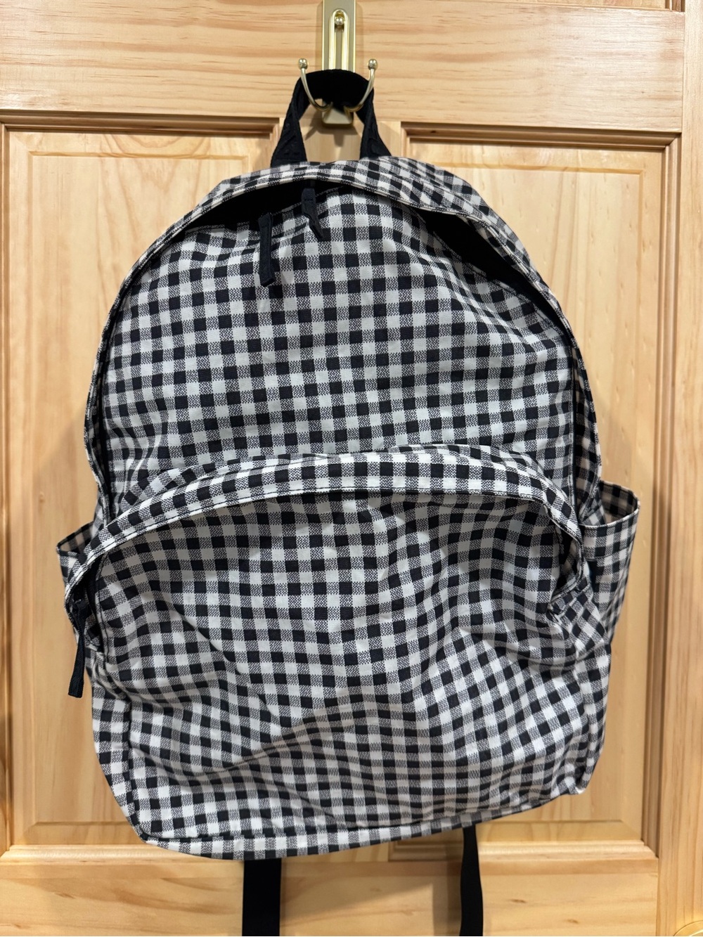 BAGGU Black & White Gingham Backpack